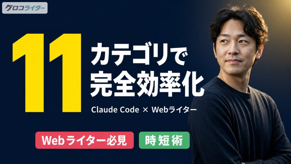 Webライター業務効率化はAIで執筆以外を仕組み化することから始まる(11カテゴリ実装マップ)のアイキャッチ画像