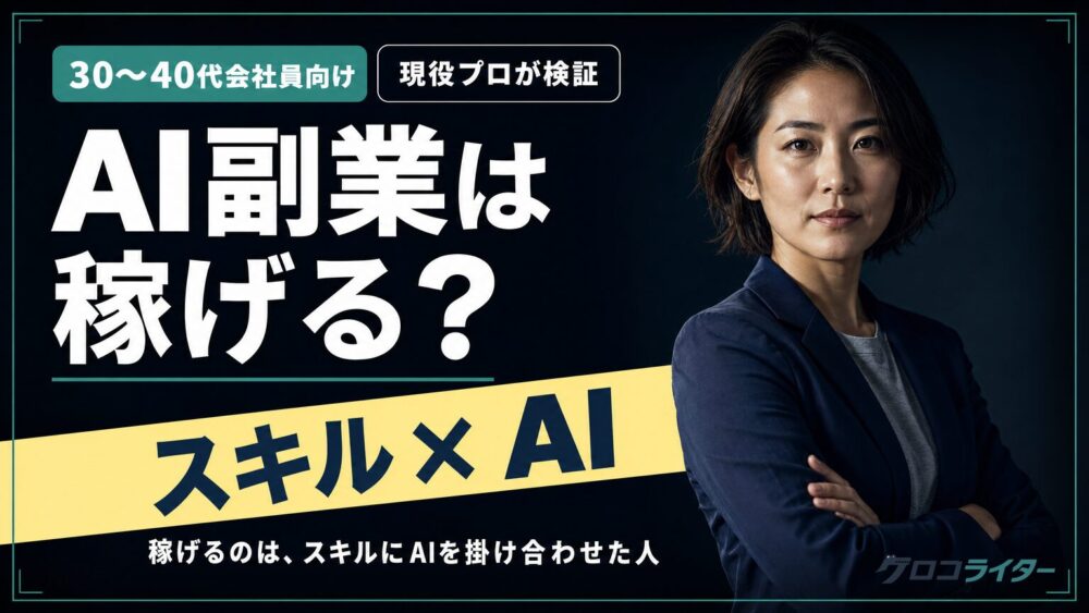 AI副業は稼げる？稼げるのは『今あるスキル×AI』の人だけという現実